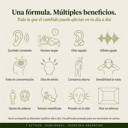 AURIS - Reducí el zumbido, recuperá el sueño y la claridad mental en 4 a 6 semanas.