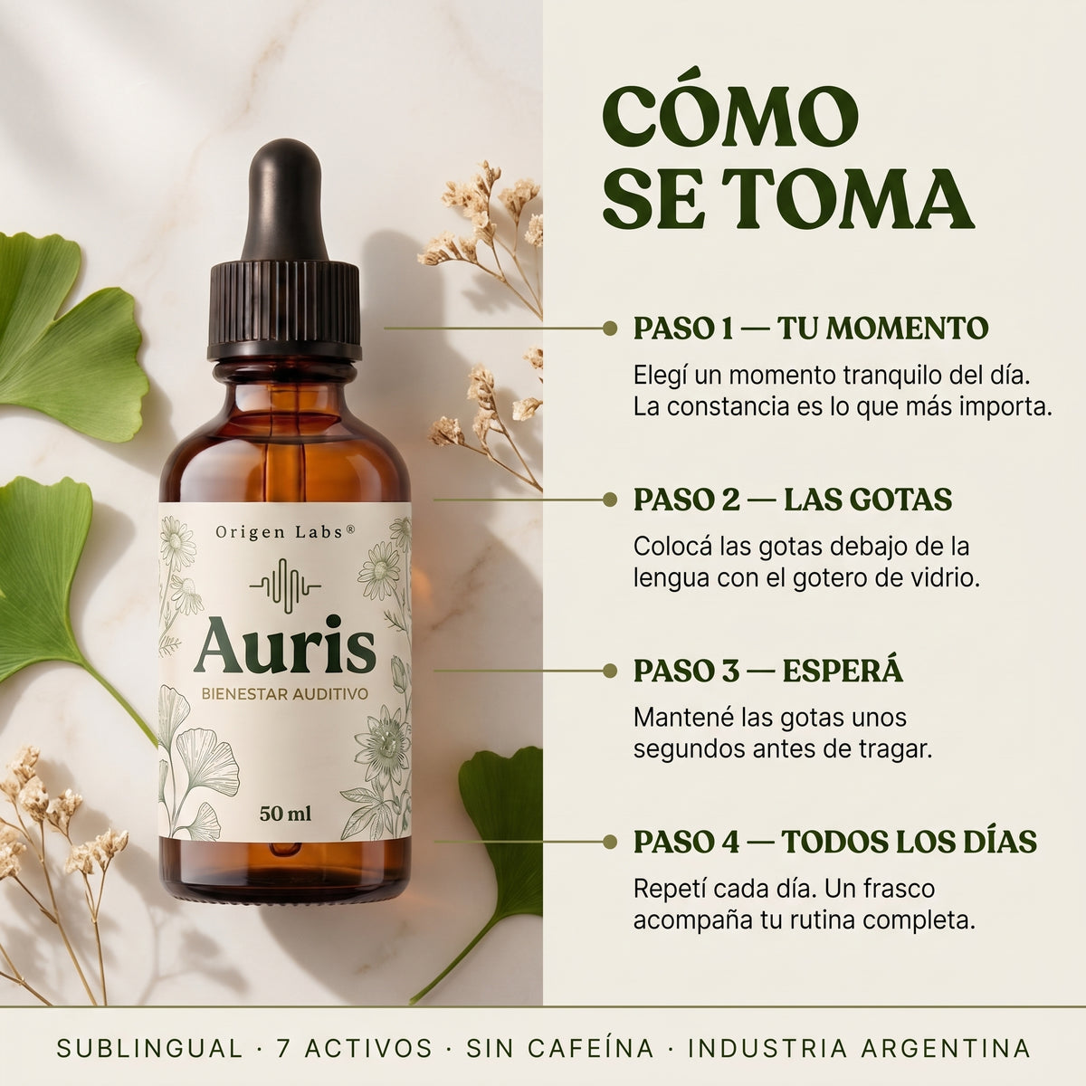 AURIS - Reducí el zumbido, recuperá el sueño y la claridad mental en 4 a 6 semanas.