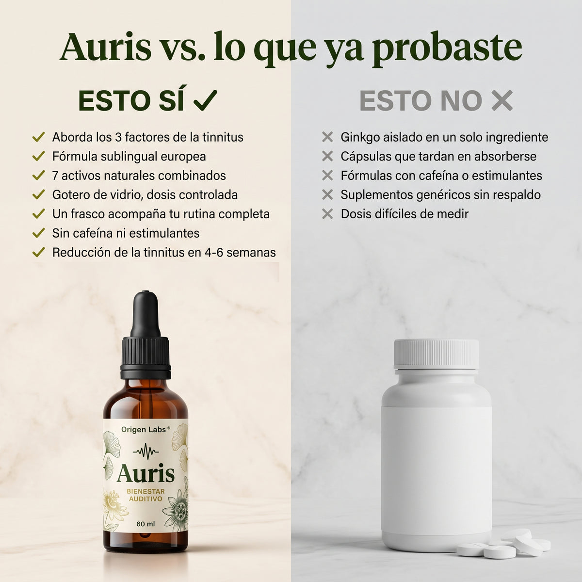 AURIS - Reducí el zumbido, recuperá el sueño y la claridad mental en 4 a 6 semanas.
