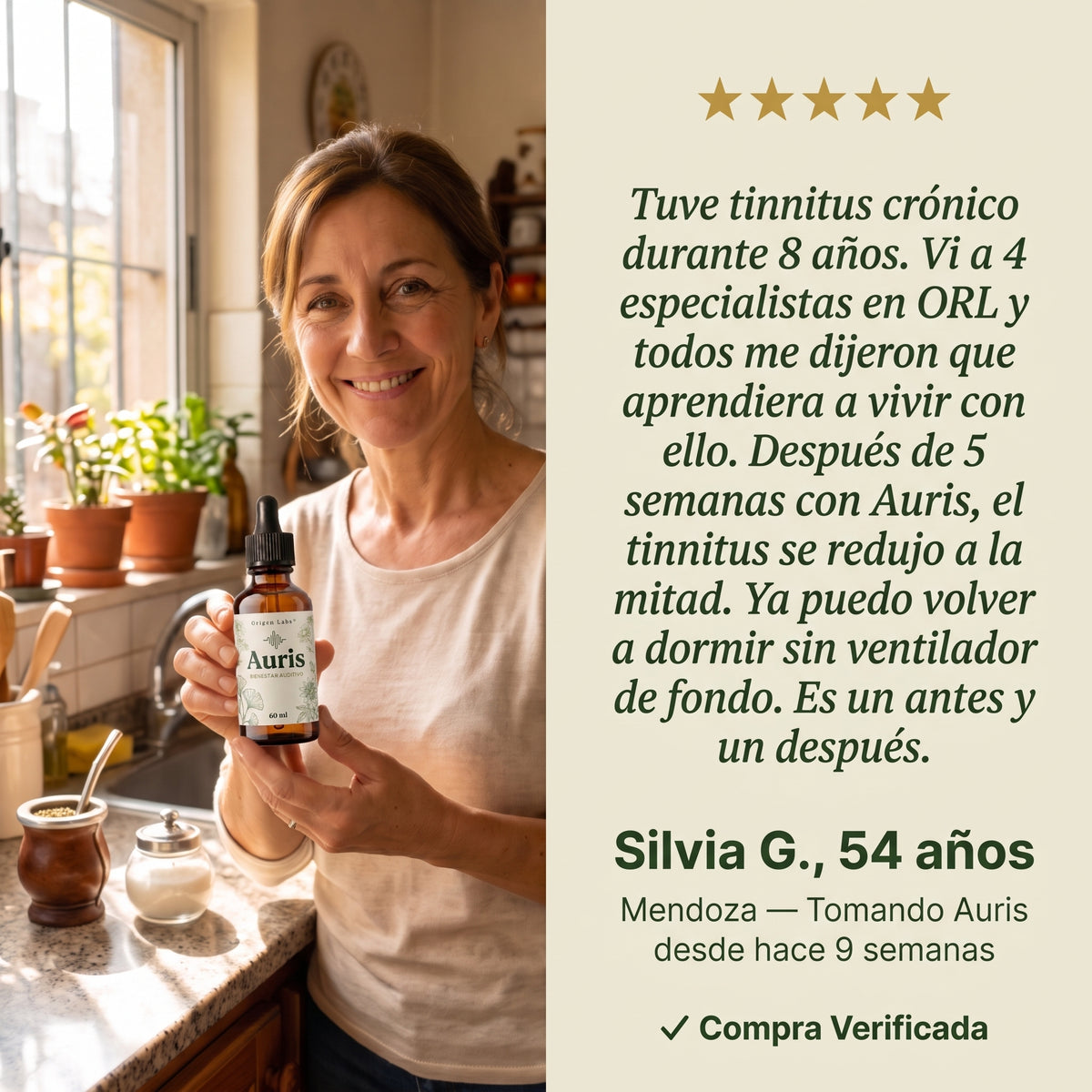 AURIS - Reducí el zumbido, recuperá el sueño y la claridad mental en 4 a 6 semanas.